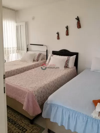 Dikili Bademli'de Eşyalı Günlük Sezonluk Kiralık Daire