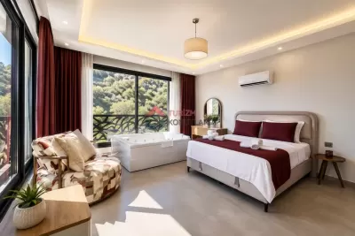 Fethiye Deniz Manzaralı, Jakuzili, Korunaklı Lüks Villa